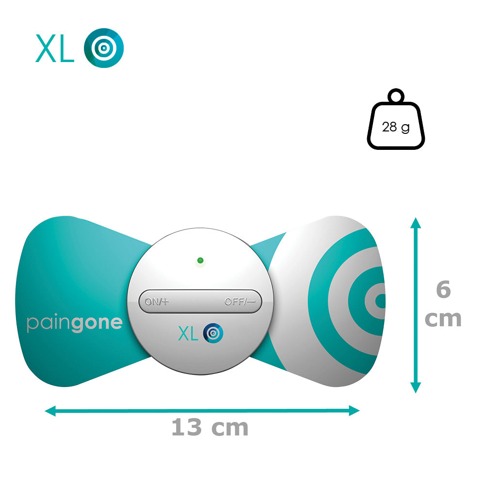 Paingone XL mesure 6 cm de hauteur et 13 cm de longueur et pèse 28 grammes