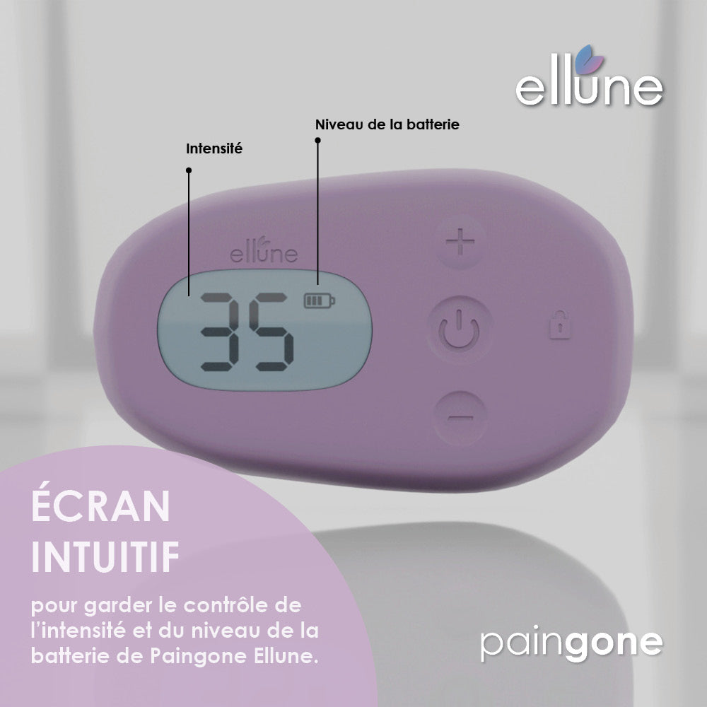 Image de l'écran d'Ellune. Texte: "écran intuitif"