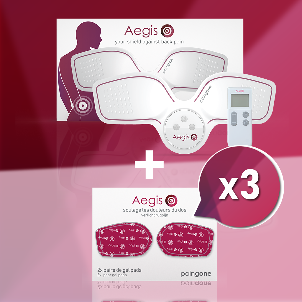 Paingone Aegis bundle avec l'appareil et 3 paires de coussinets en gel