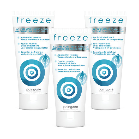 Trois tubes de Paingone Freeze